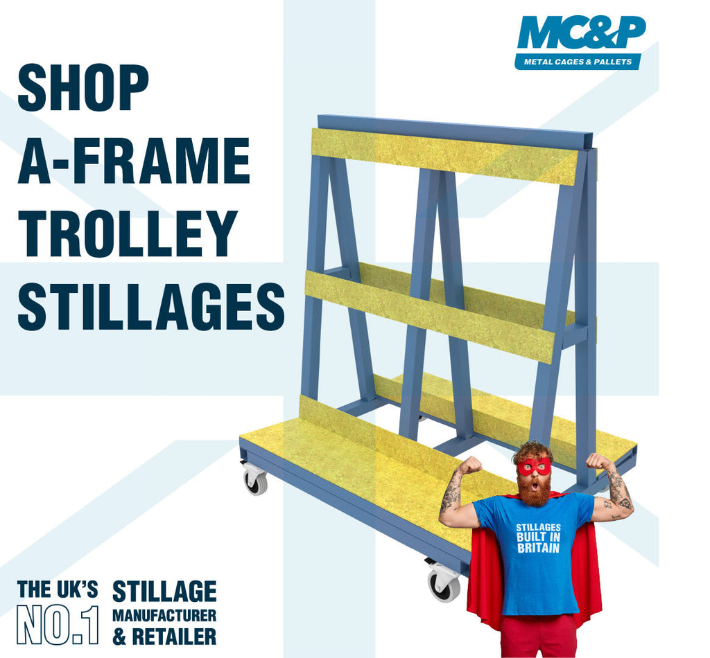 Shop A-Frame Trolley Stillages – Tough Stillages Made in Britain by MC&P