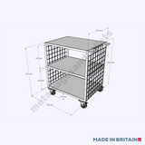 Measurements of heavy duty 3 tier industrial table