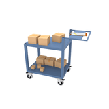 2 tier trolley with shelf and staging 