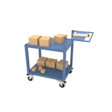 2 tier trolley with shelf and staging