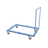 CAD drawing of euro pallet dolly trolley featuring fixed handle, ideal for manufacturing, warehousing or retail environments