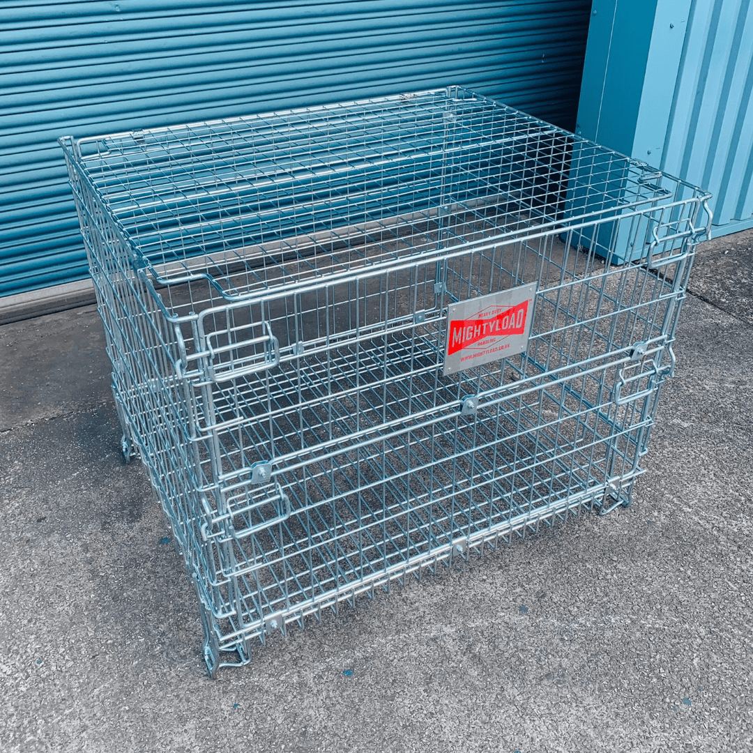 Order your mesh pallet cage with lockable lid today!