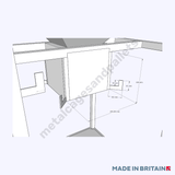Forklift view technical drawing of strong Free Standing Bulk Bag Tonne Bag Filling Hopper