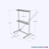 Technical drawing of lifting sling rack.