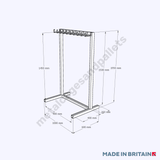 Technical drawing of lifting sling rack stillage.