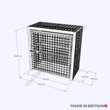 Front view technical drawing of heavy-duty Gas Cylinder Storage Cage