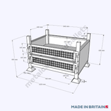 Measurements of heavy-duty, tough Solid Sides and Double Drop Fronted Doors