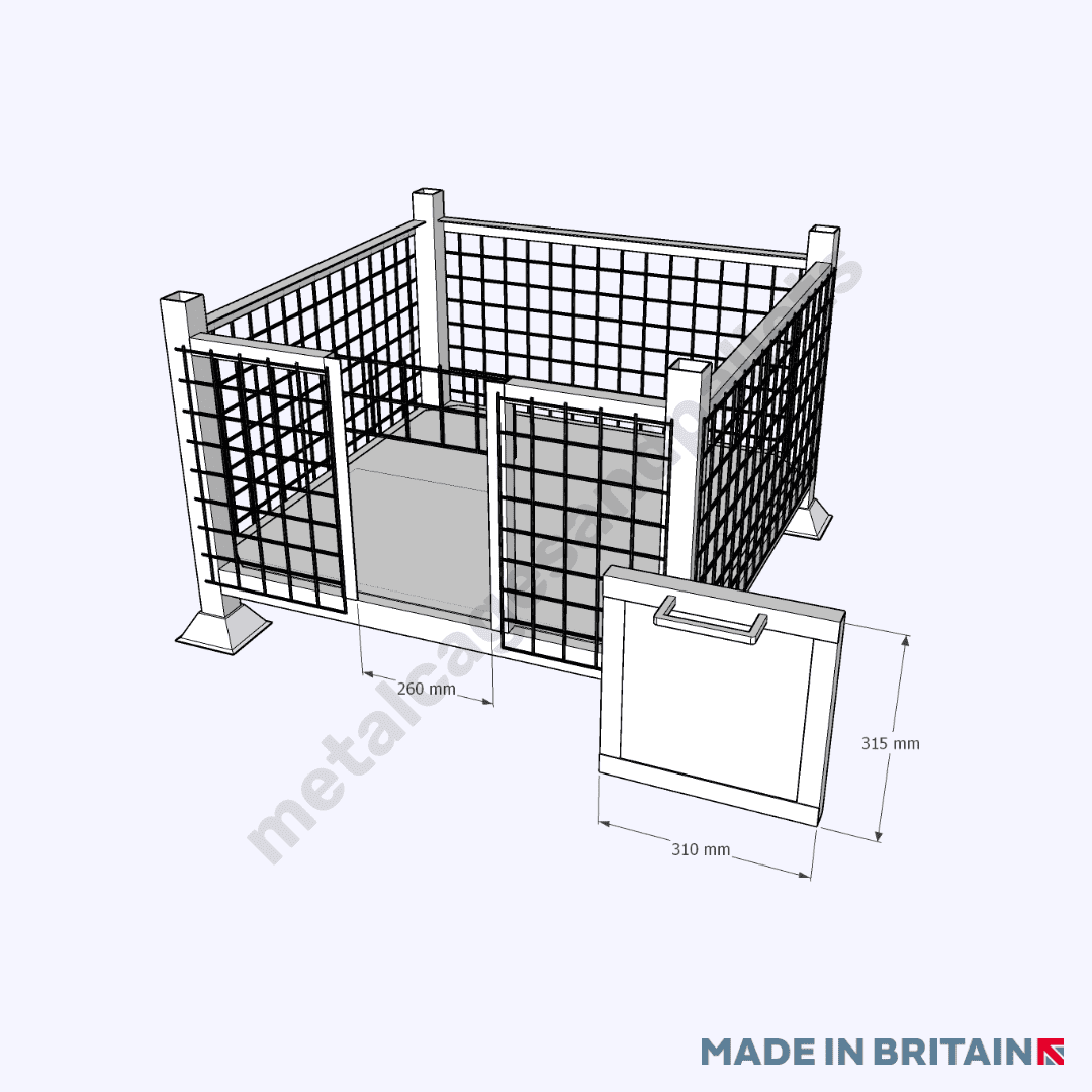 Measurements of hatch door that increases workplace efficiency and safety for sectors including manufacturing, warehousing, construction and automotive
