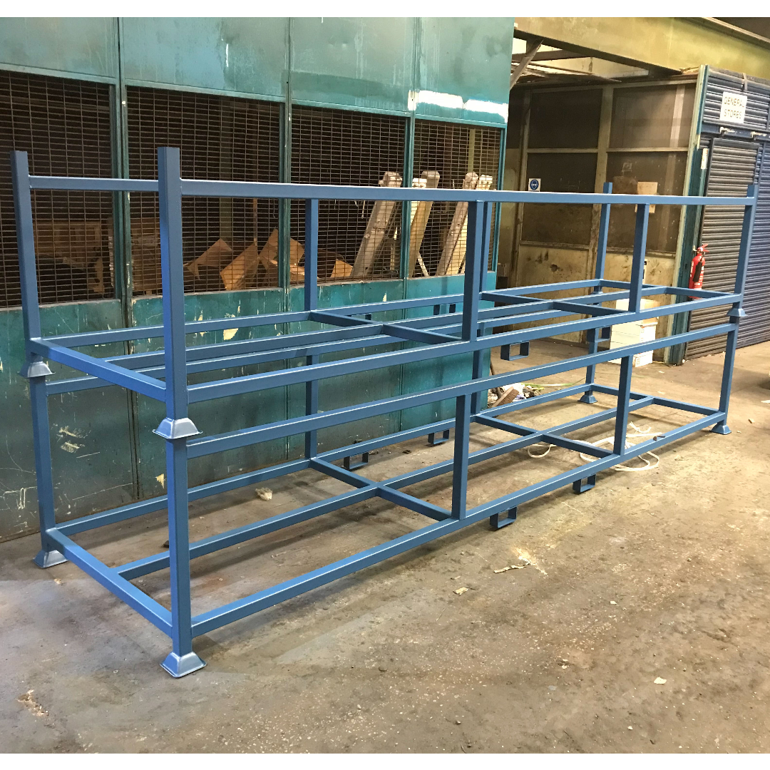 Stacked large pipe stillage up to 4.5m long