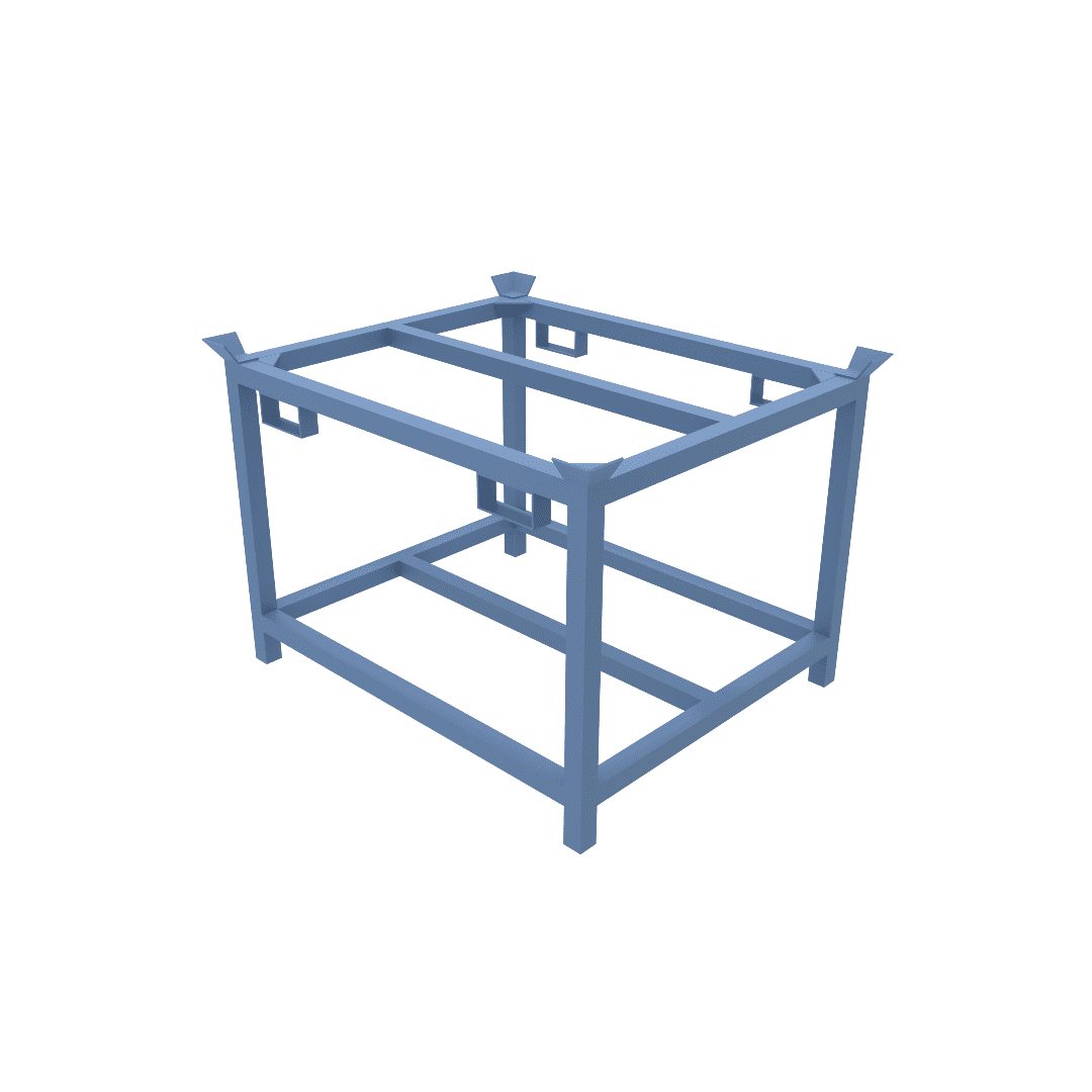 IBC stand with optional forklift pockets