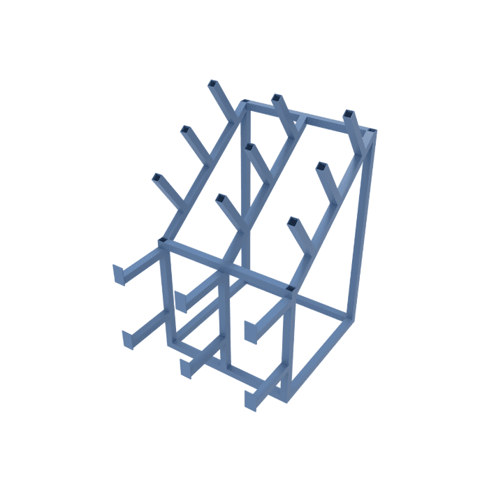 Reel and spool storage trolley without staging