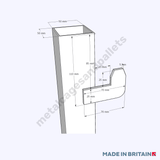 Forklift view technical drawing of space-saving Bulk Bag Filling Hopper