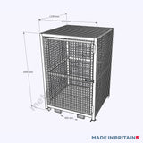 Technical drawing of gas cage stillage