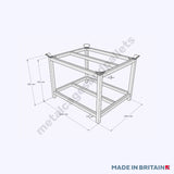 IBC stand measuring 890h x 1200w x 1000d