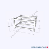 Smaller IBC stand measuring 650h x 1200w x 1000d
