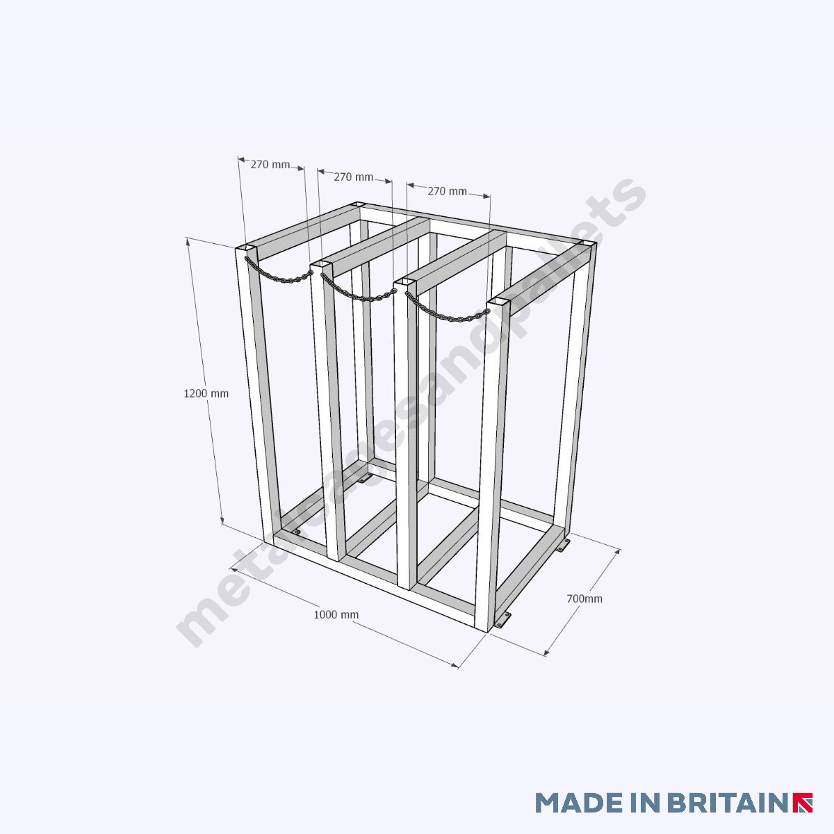 Larger Heavy Duty Vertical Storage Racking measurements