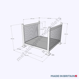 Measurements of two-sided mesh stillage 890h x 1130w