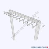 Technical drawing of lifting sling rack stillage.