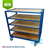Heavy Duty Distribution Trolley With Plywood Shelves