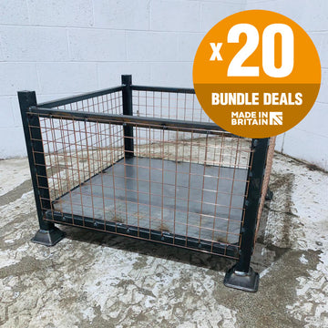 Buy 20 unpainted stillage bins with mesh sides