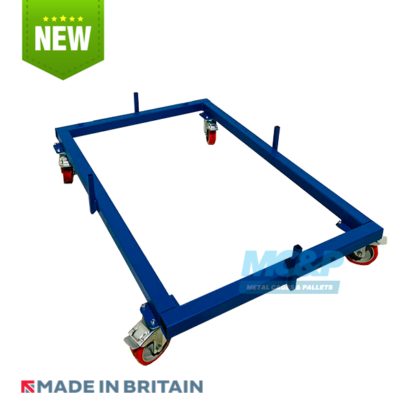 Euro Pallet Dolly with 4 Heavy Duty Castor Wheels