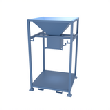 Free standing bulk bag filling hoppers
