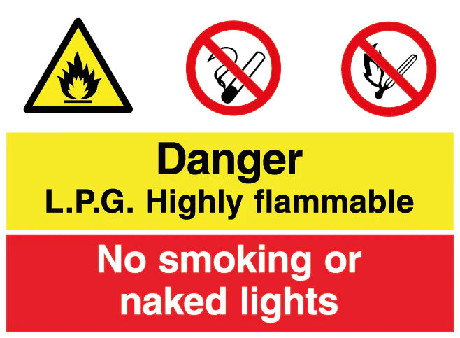 Gas Cage Health and Safety Sign Included