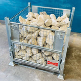 Heavy duty collapsible pallet cages with 1500kg load capacity