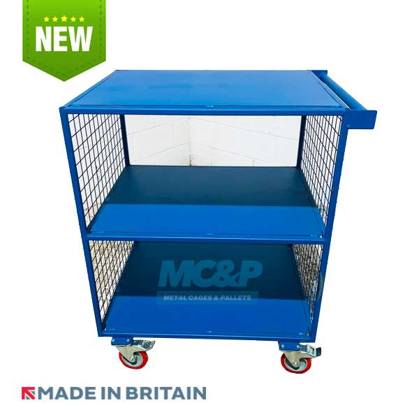 Heavy Duty Industrial Parcel Trolley (Mesh Sides)