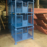 Buy this stackable mesh stillage with hatch door.