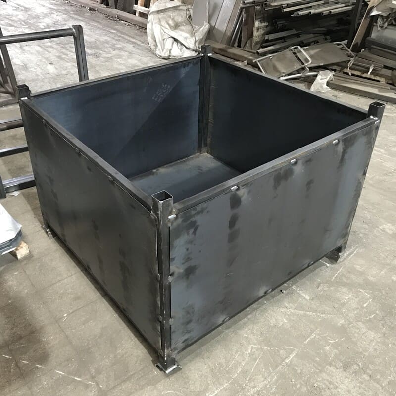 Large metal storage stillage ready for painting