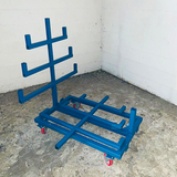 Mobile Pipe Rack Storage Trolley Featuring Demountable Legs