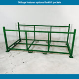 Shop for extended metal pipe stillages