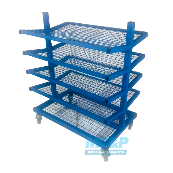 Pipe/Rod Racking Stillage with 5 Mesh Shelves