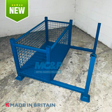 Metal Post Pallet and Mesh Storage Cage - ideal for storing Scaffolding pipes and fixings etc.