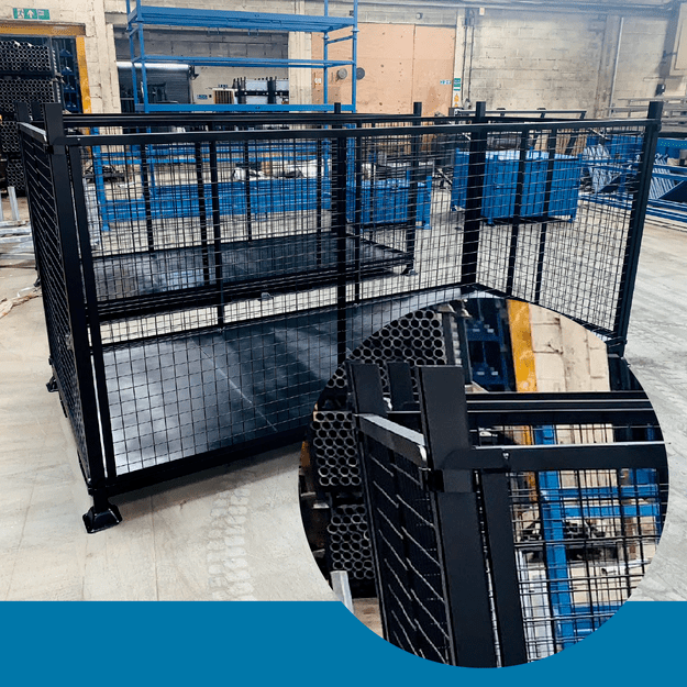 Photo of stillage bin with lift off sides