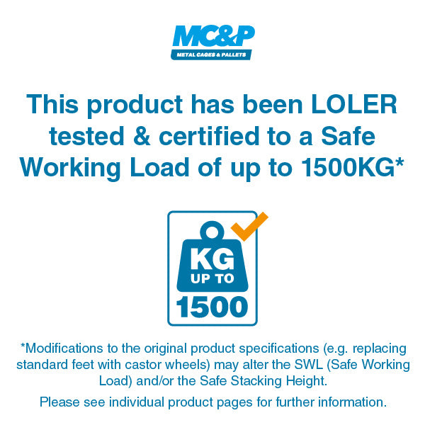 This Glass A Frame Trolley has been LOLER certified.