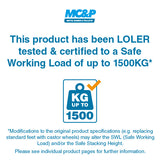 This Glass A Frame Trolley has been LOLER certified.