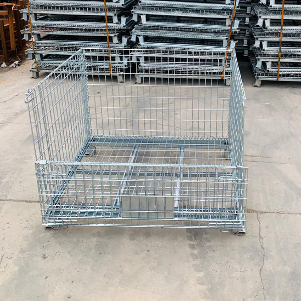 Collapsible Wire Mesh Pallet Cage, 700KG Capacity, Galvanised 1200w x 1000d x 900h