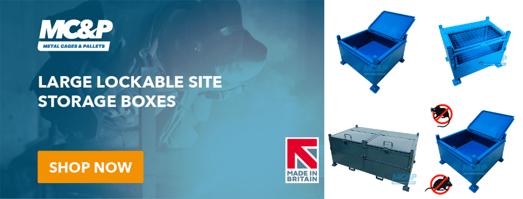 Large lockable site storage boxes from Metal Cages & Pallets