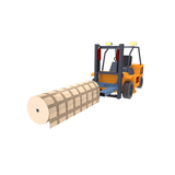 Forklift Mounted Carpet Boom with truck moving heavy-duty roll material