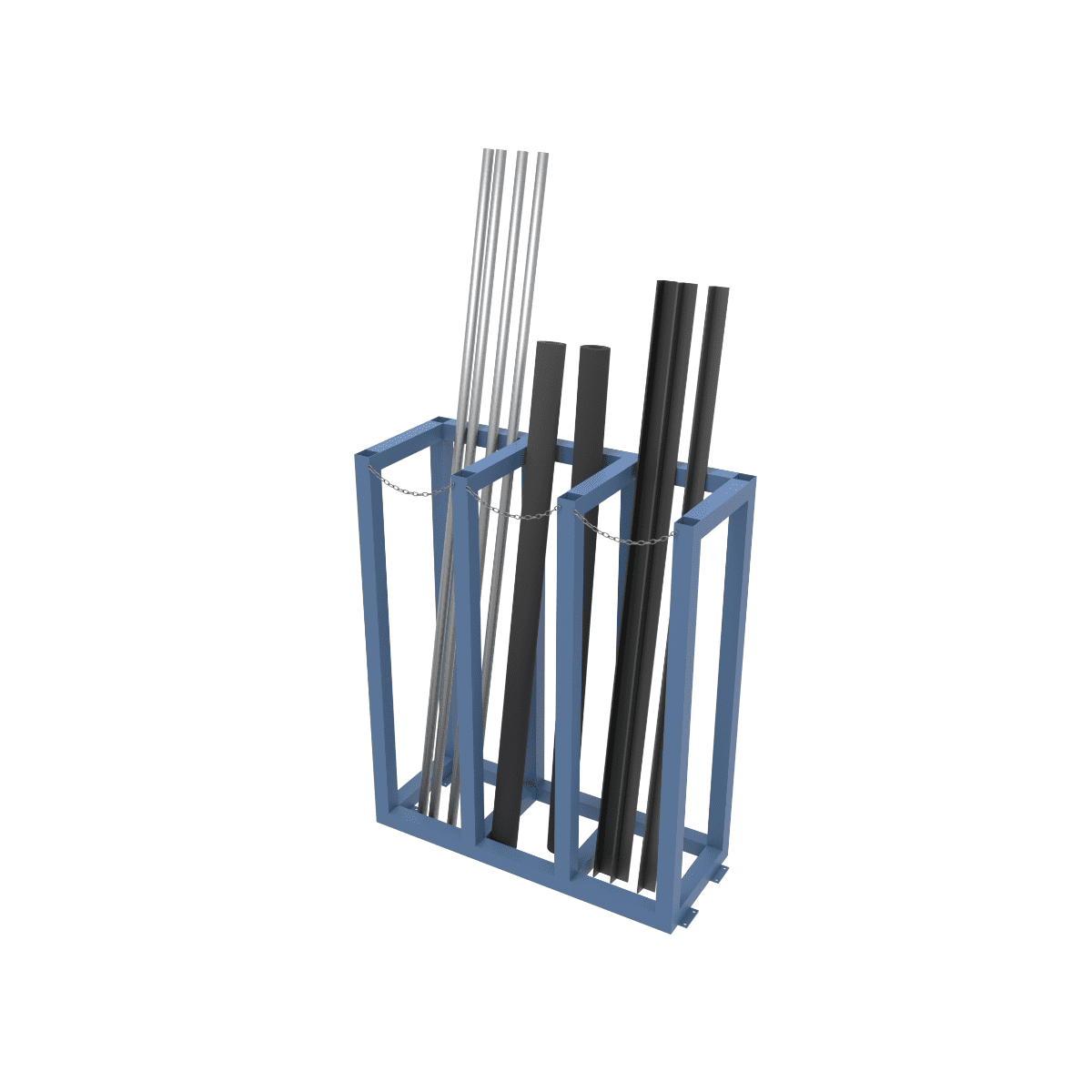  Heavy Duty Vertical Storage Racking featuring pipes, rods & longer length products 