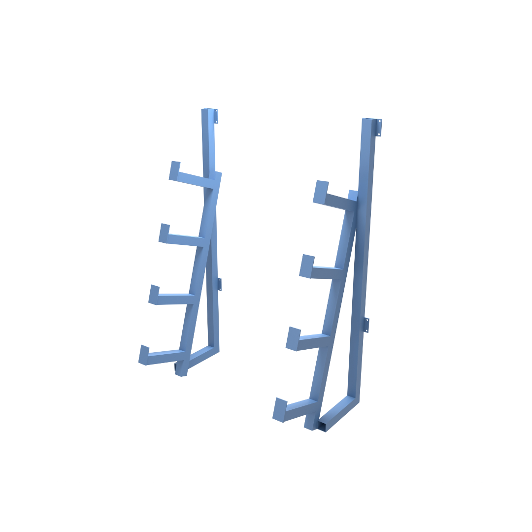 Securely store away longer length products with Cantilever Wall Rack with Tilted Arms