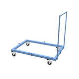 CAD drawing of euro pallet dolly trolley featuring fixed handle, ideal for manufacturing, warehousing or retail environments 