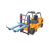 CAD drawing of fibc bulk bag lifting jib with forklift in action, providing a durable and safe way to store and move heavy loads around the workplace