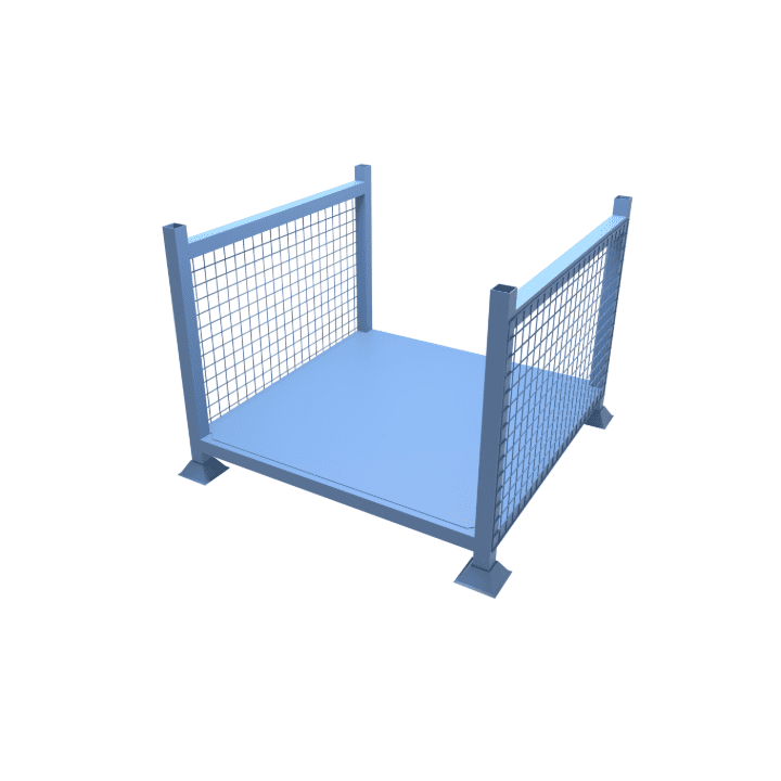 Two-sided mesh stillage taller sides