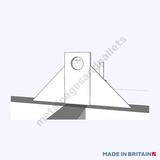 Close up technical drawing view of Bulk Bag Lifter weight spreader frame