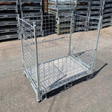 Collapsible and galvanised mesh steel pallet cages