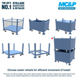 Metal Stillage Cage with Mesh Sides and Detachable Front