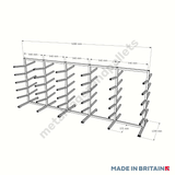 5 Metre Double Sided Pipe & Tube Storage Rack